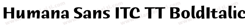 Humana Sans ITC TT BoldItalic字体转换